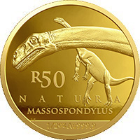 R50 ½ oz gold: Massospondylus carinatus