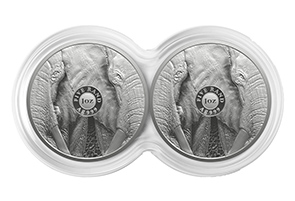 R5 BIG 5 ELEPHANT DOUBLE CAPSULE SILVER PROOF SET